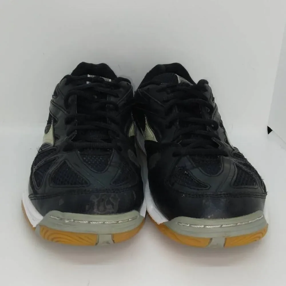 Mizuno Wave Hurricane Women's Pre-owned Black/Silver Volleyball Sneakers- sz. 10